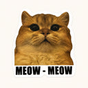 Big-Eyed Golden Meow-Meow Sticker