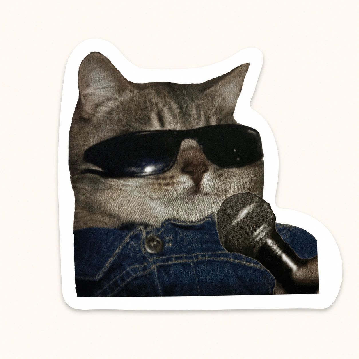 Rockstar Cat Sticker
