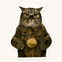 Smart Cat Glasses Sticker