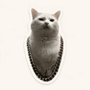 Cool Cat Chain Sticker