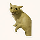 Shocked Cat Meme Sticker