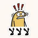 Flork Shocked Ts Ts Ts Sticker