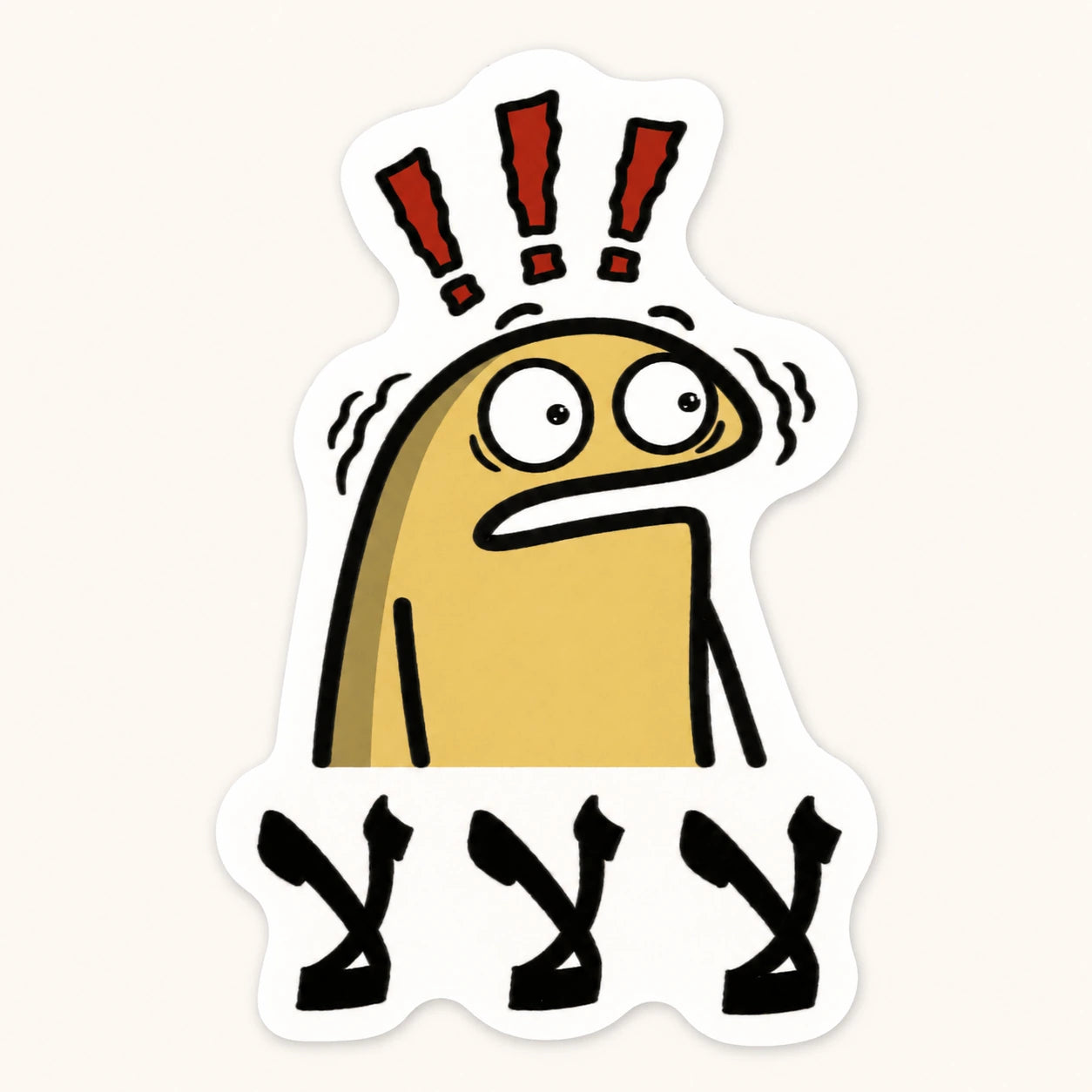 Flork Shocked Ts Ts Ts Sticker