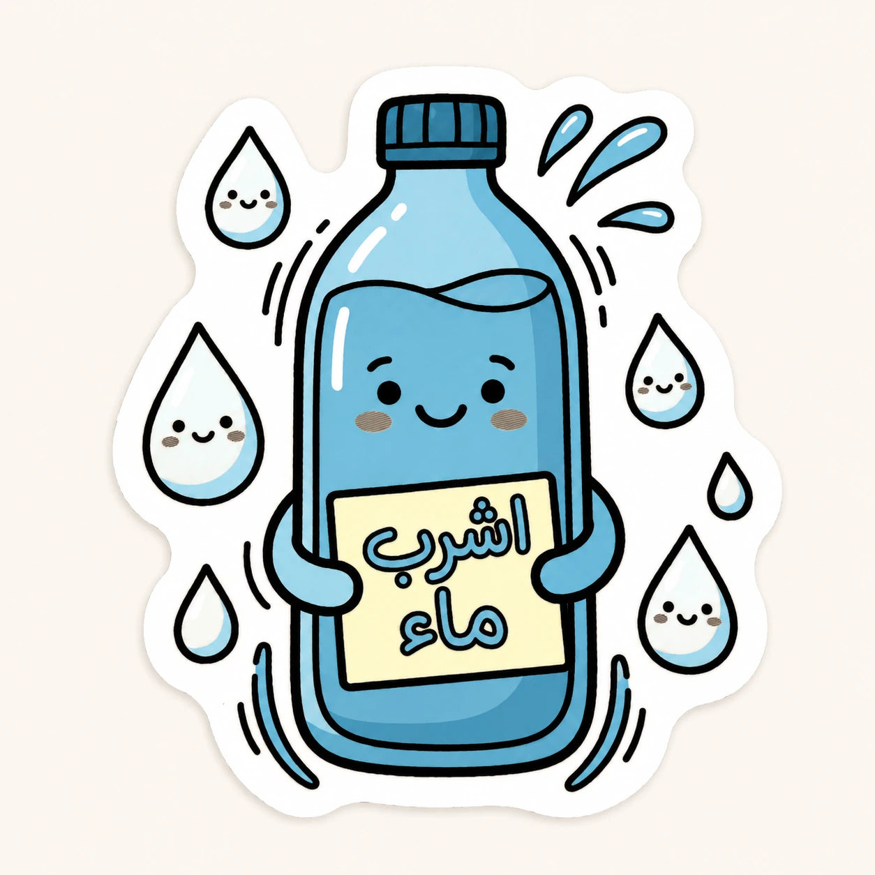 Drink Water Bottle Sticker