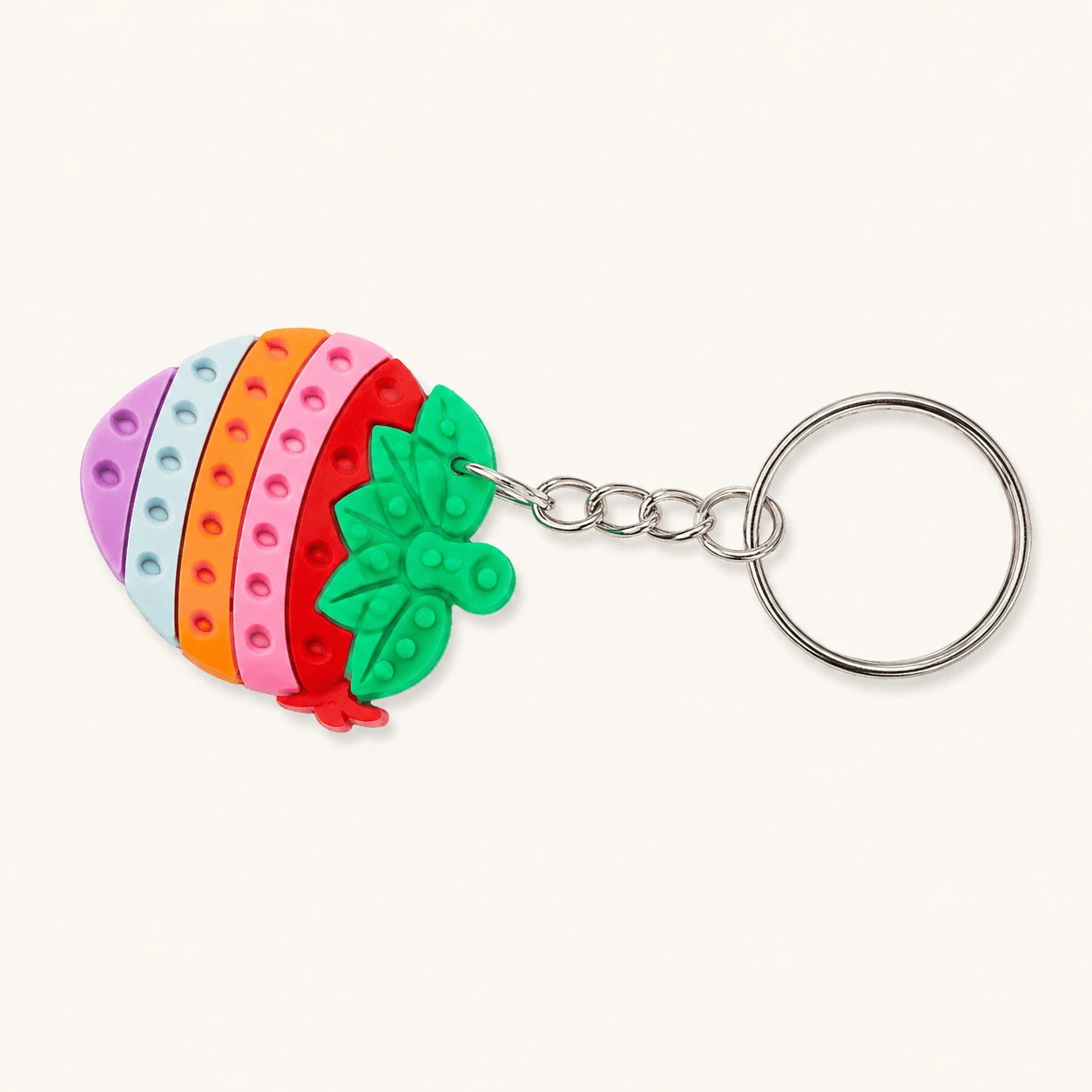 Rainbow Strawberry Keychain