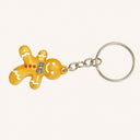 Smiling Iced Gingerbread Man Keychain