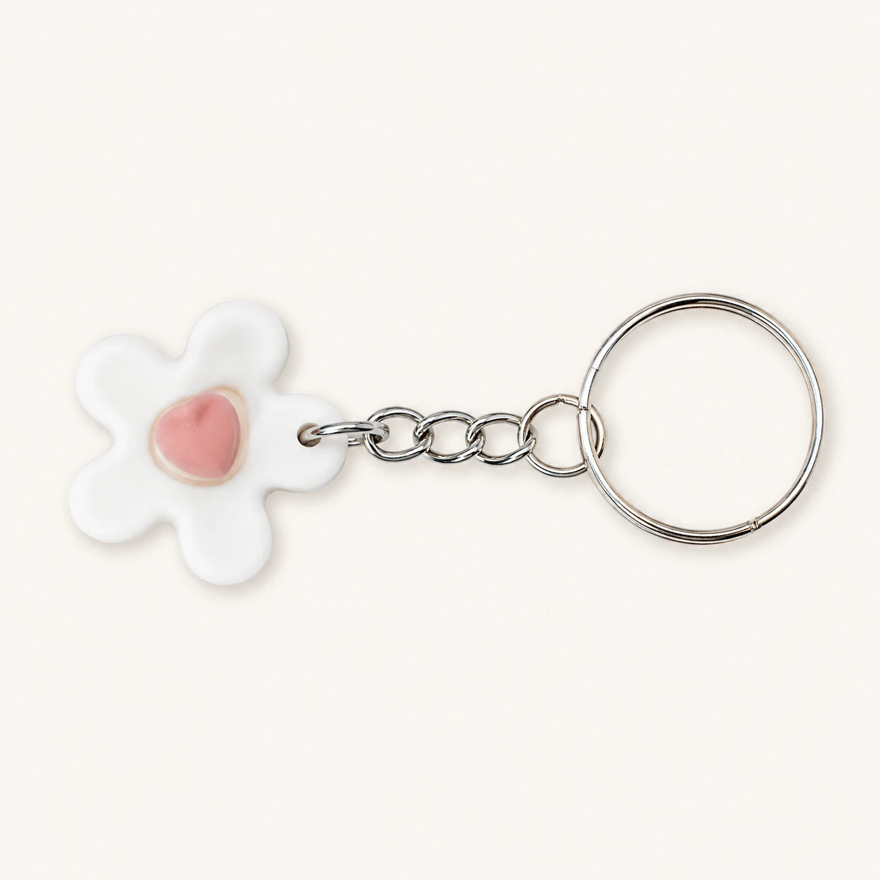 Flower Heart Keychain