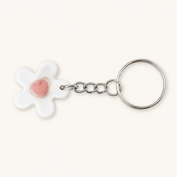 Flower Heart Keychain