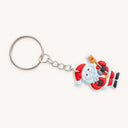Christmas Santa Holding Bell Keychain