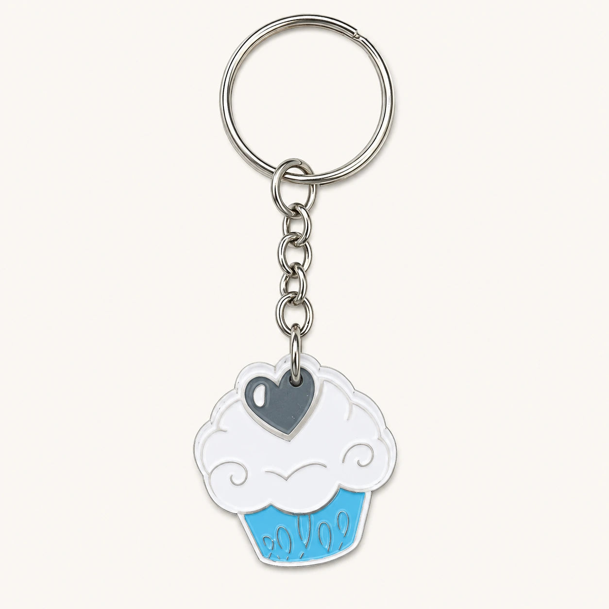 Cupcake Heart Keychain