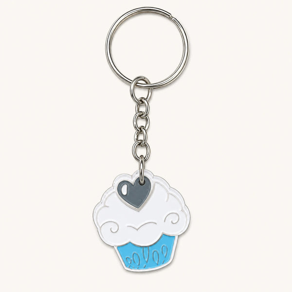 Cupcake Heart Keychain