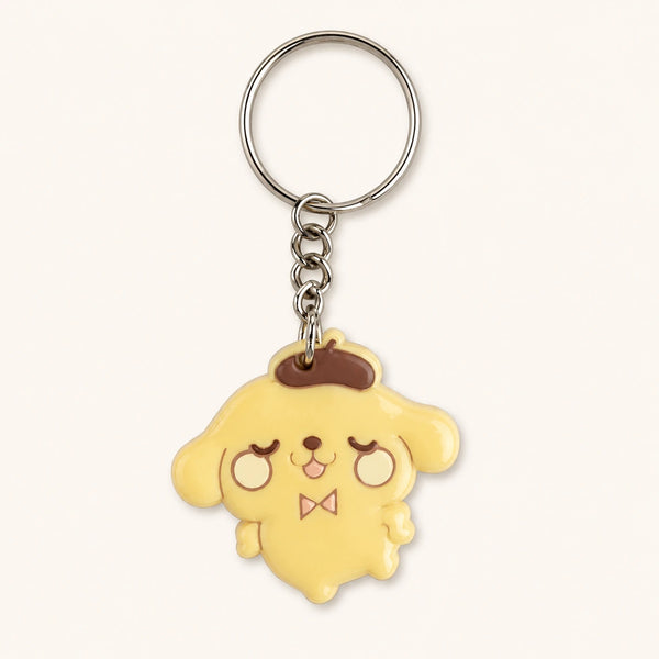 Beret Puppy Keychain