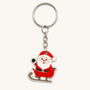 Waving Santa Sleigh Keychain
