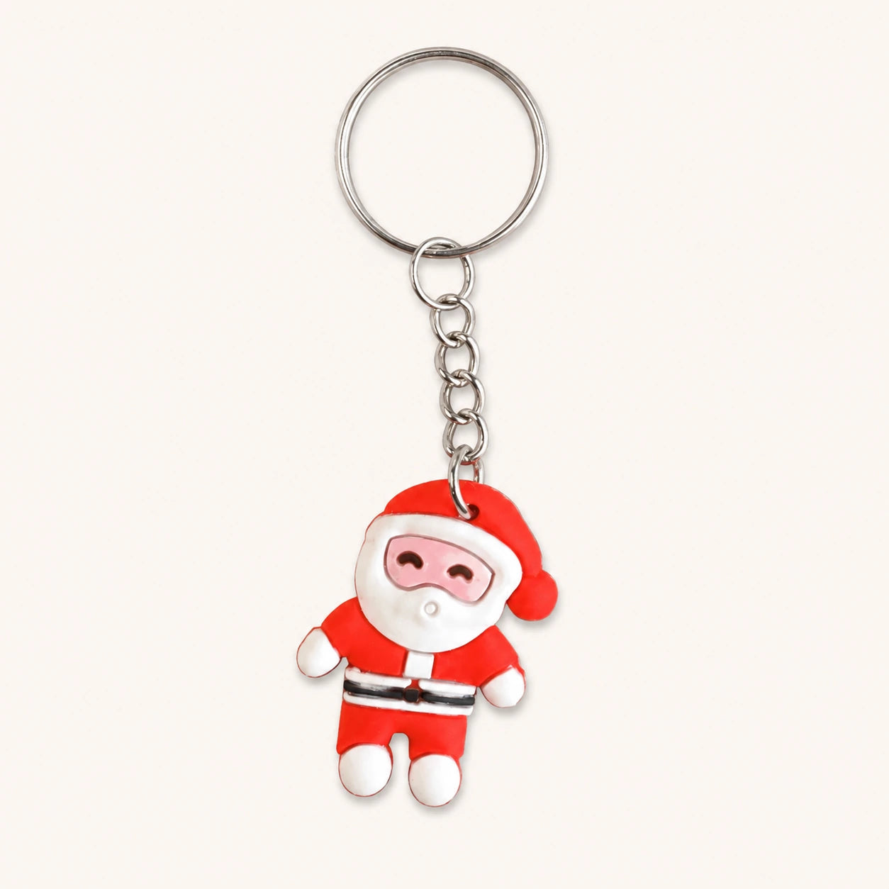 Happy Cartoon Santa Keychain