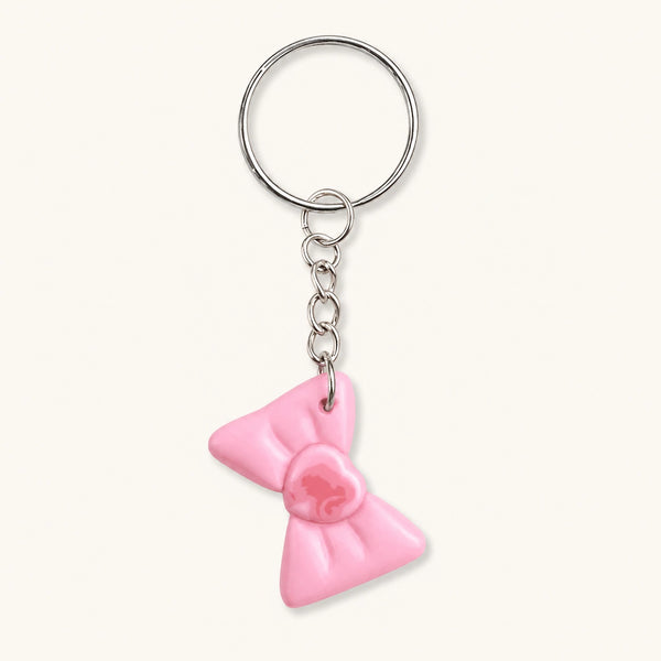 Pink Bow Keychain