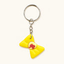 Yellow Bow Heart Keychain