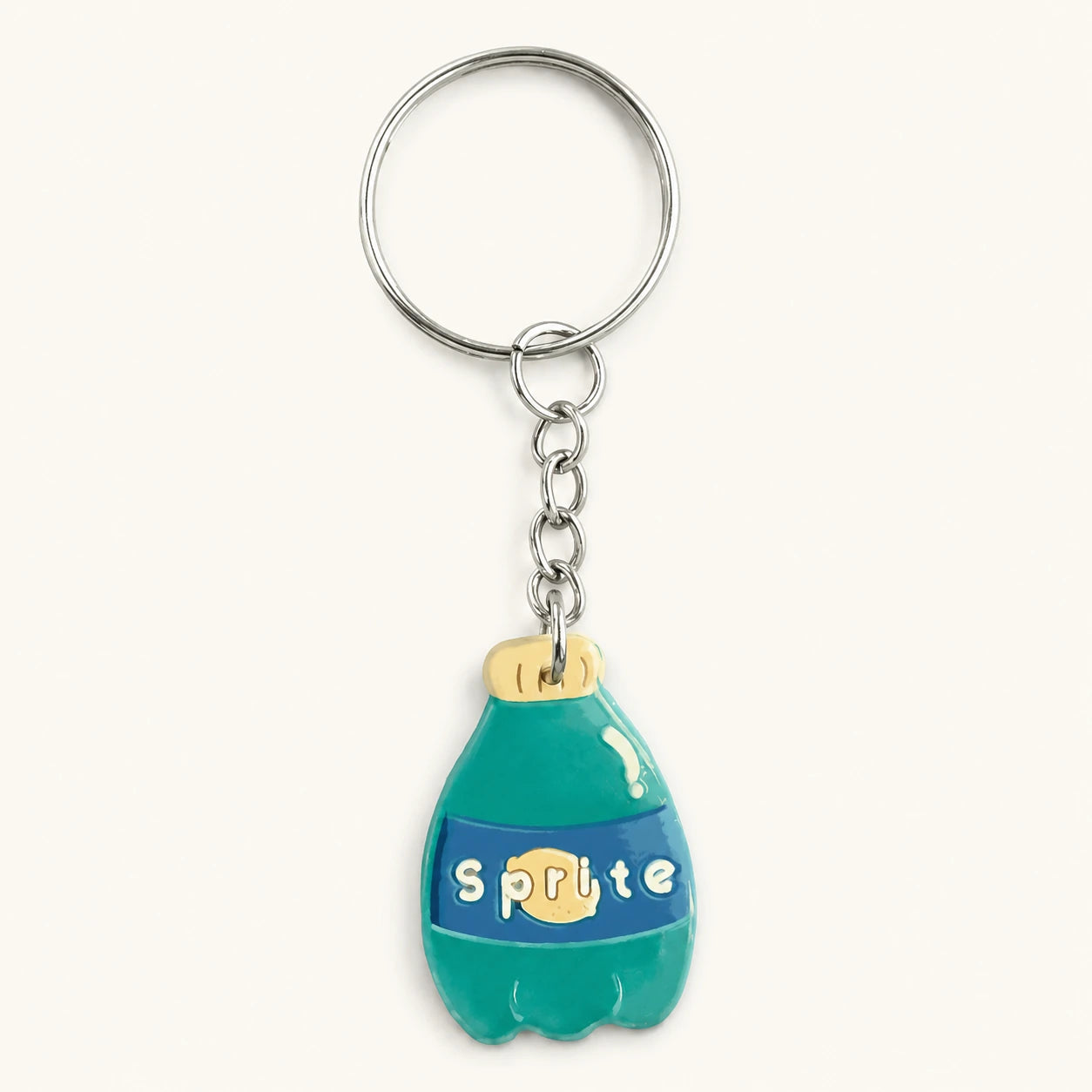 Green Soda Bottle Keychain