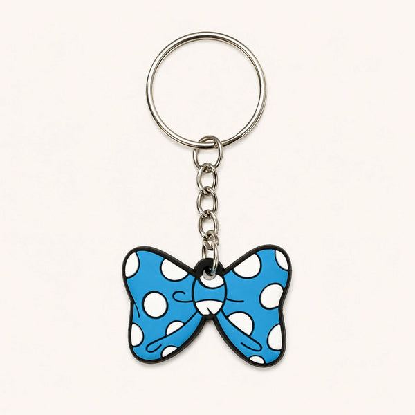 Polka Dot Bow Keychain