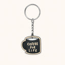 Black Coffee For Life Mug Keychain