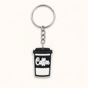 Coffee Text Cup Keychain