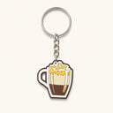 Caramel Topped Layered Coffee Keychain