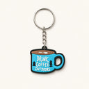 Coffee Mug Outdoors Keychain