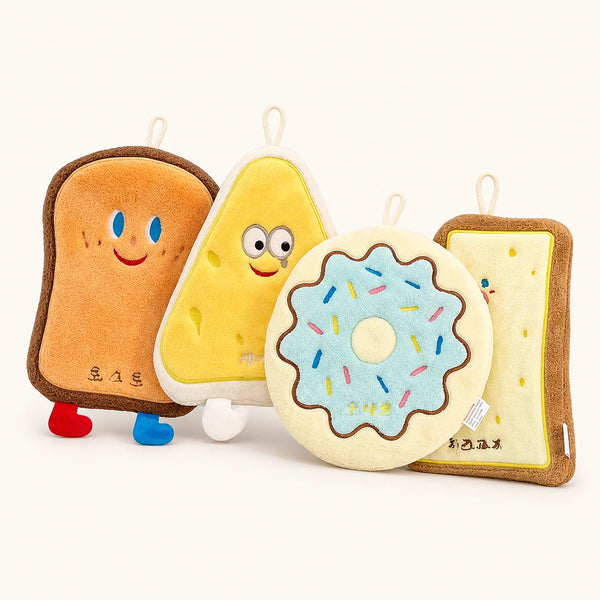 Cheese-Shaped Hand Towels — Set of 4