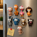 Big Eyes Safari Animal Fridge Magnets — Set of 9