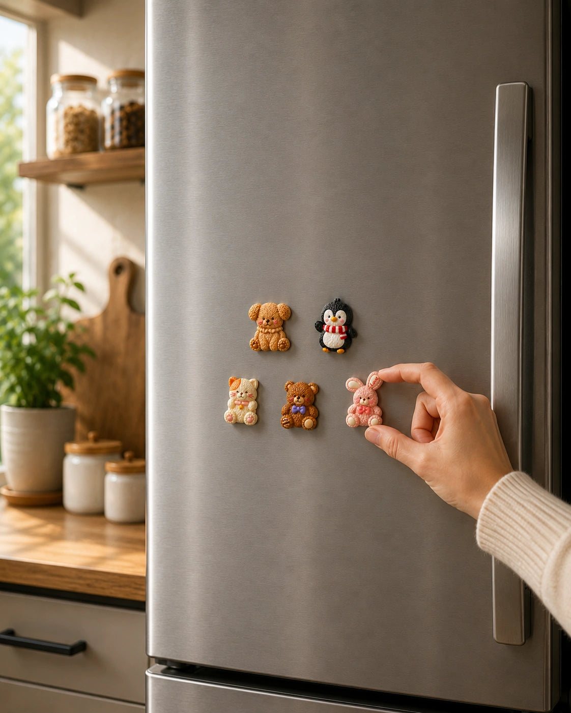 Teddy & Friends Fridge Magnets — Set of 5