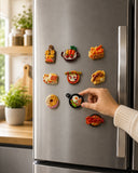 Mini Food 3D Fridge Magnets — Set of 10