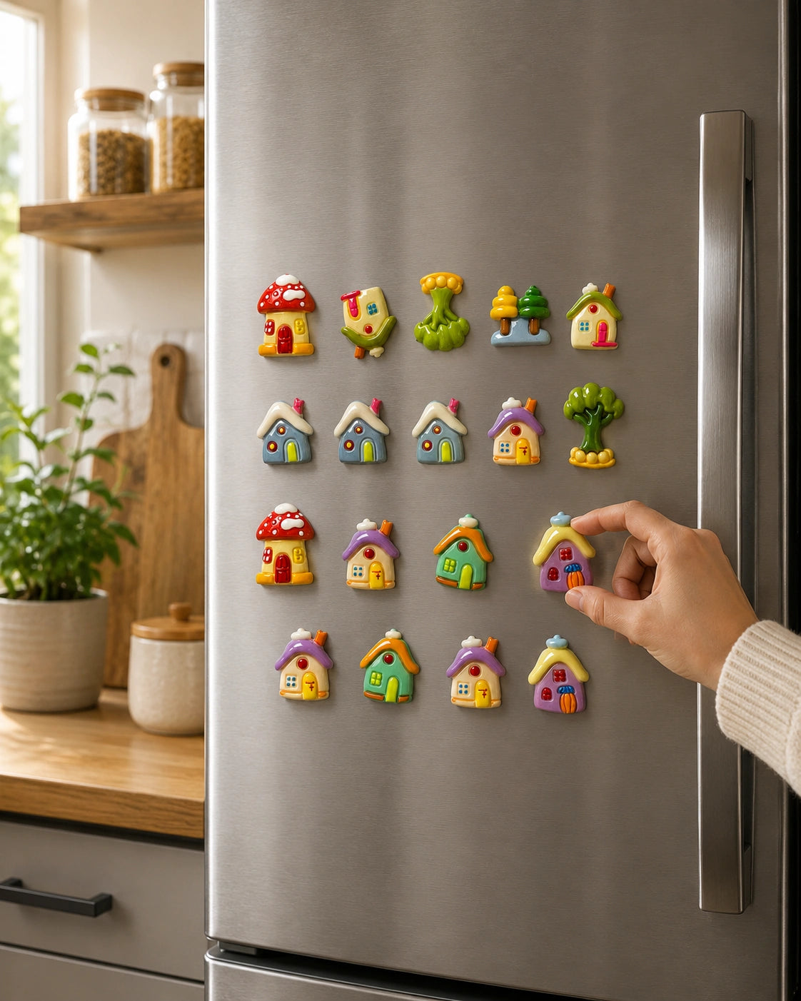 Tiny Village Fridge Magnets — Set of 16
