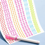 Flower Outline Curve Pens — Set of 6 — 3