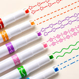 Flower Outline Curve Pens — Set of 6 — 4