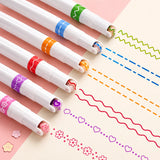 Flower Outline Curve Pens — Set of 6 — 5