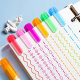 Flower Outline Curve Pens — Set of 6