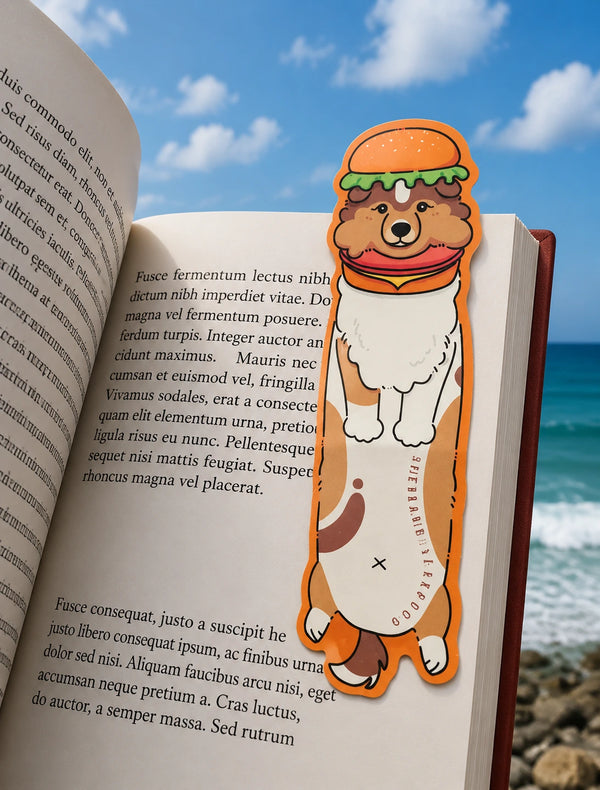Shetland Sheepdog Burger Book Tag