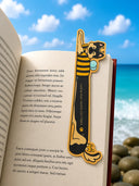 Playful Black Cat Book Tag
