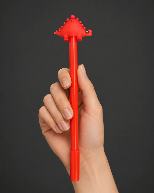 Red Stegosaurus Gel Pen