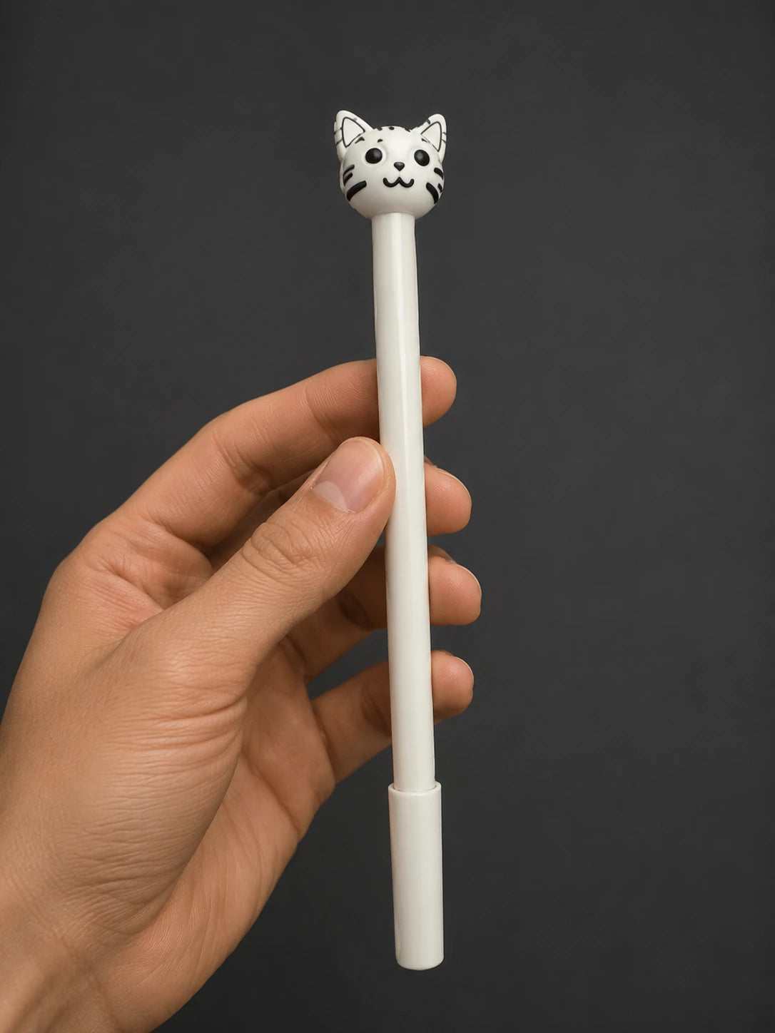Grey Tabby Cat Gel Pen