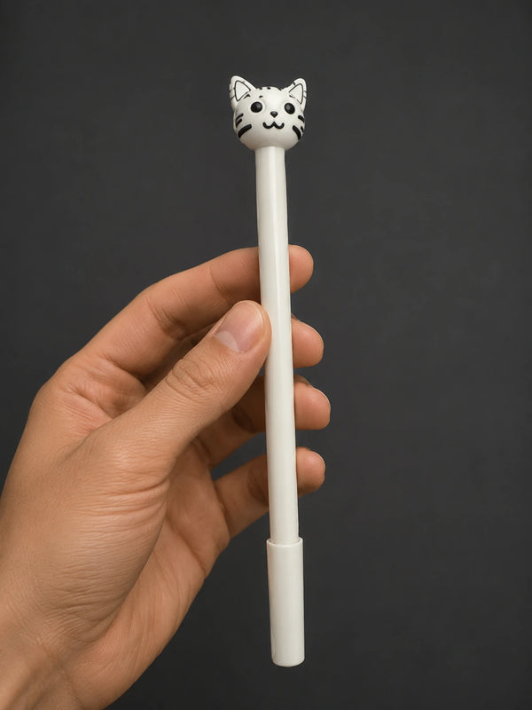 Grey Tabby Cat Gel Pen