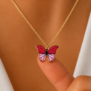 Red Butterfly Necklace