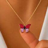 Red Butterfly Necklace