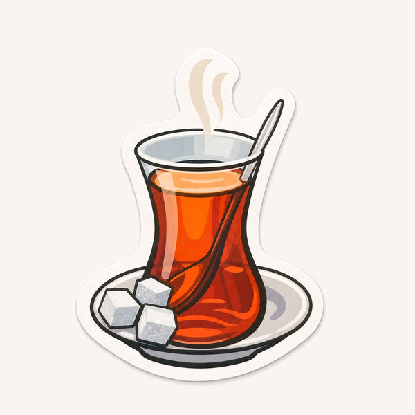 Turkish Tea Glass Sticker