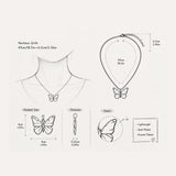 Blue Butterfly Necklace — size guide